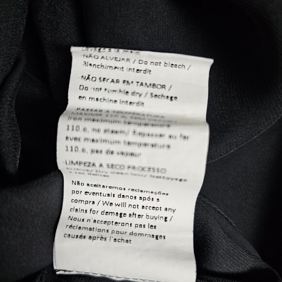 UMA RAQUEL DAVIDOWICZ Romulu Faux Waist Tie Draped Satin Black Dress - Picture 10 of 10